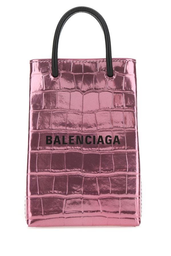 BALENCIAGA | Pink leather phone case