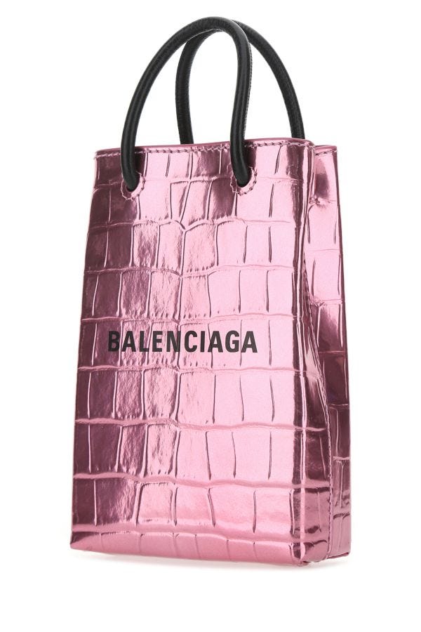 BALENCIAGA | Pink leather phone case
