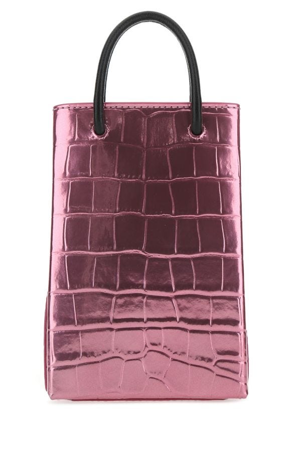 BALENCIAGA | Pink leather phone case