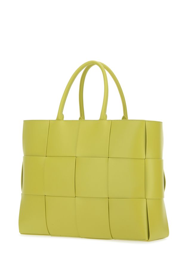 BOTTEGA VENETA | Acid green leather large Arco shopping bag