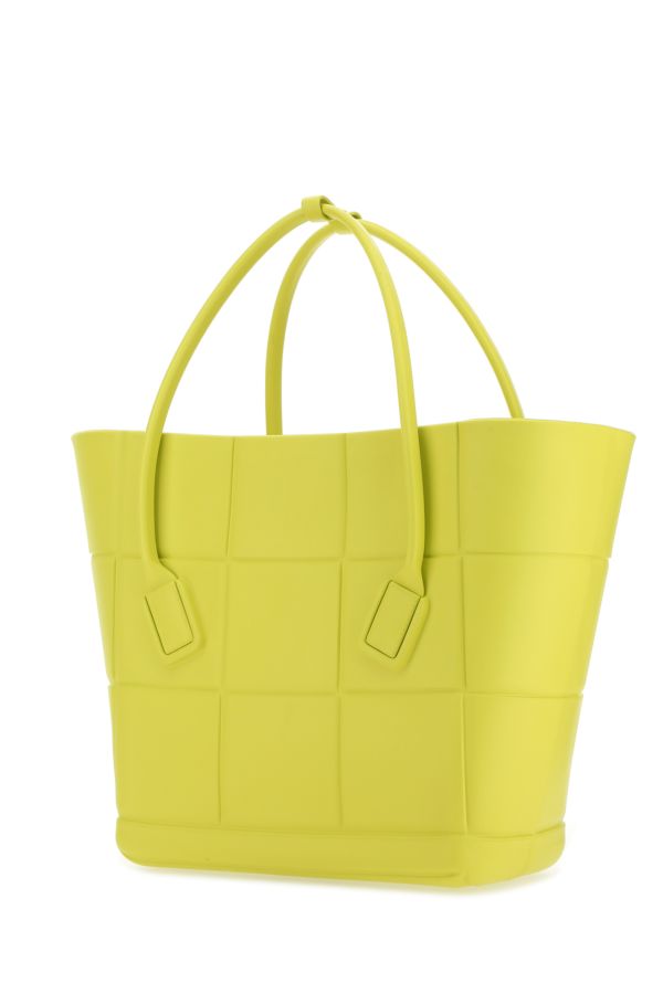 BOTTEGA VENETA | Acid green rubber Arco shopping bag