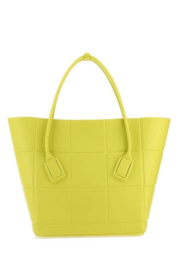 BOTTEGA VENETA | Acid green rubber Arco shopping bag