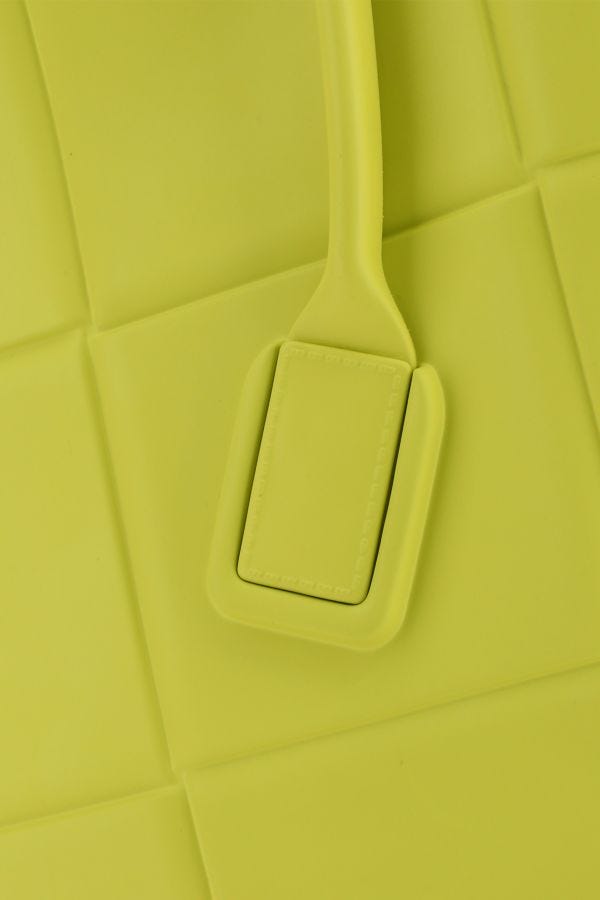 BOTTEGA VENETA | Acid green rubber Arco shopping bag