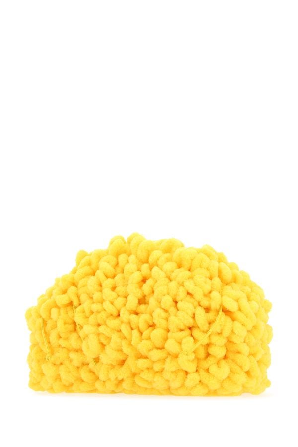 BOTTEGA VENETA | Yellow chenille mini clutch