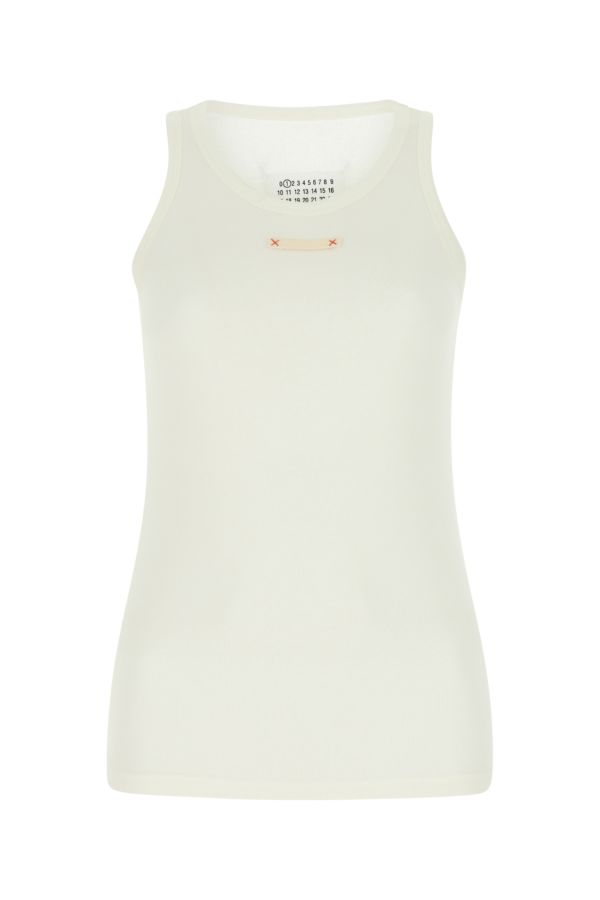 MAISON MARGIELA | Ivory cotton blend tank top