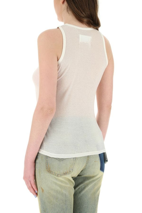 MAISON MARGIELA | Ivory cotton blend tank top