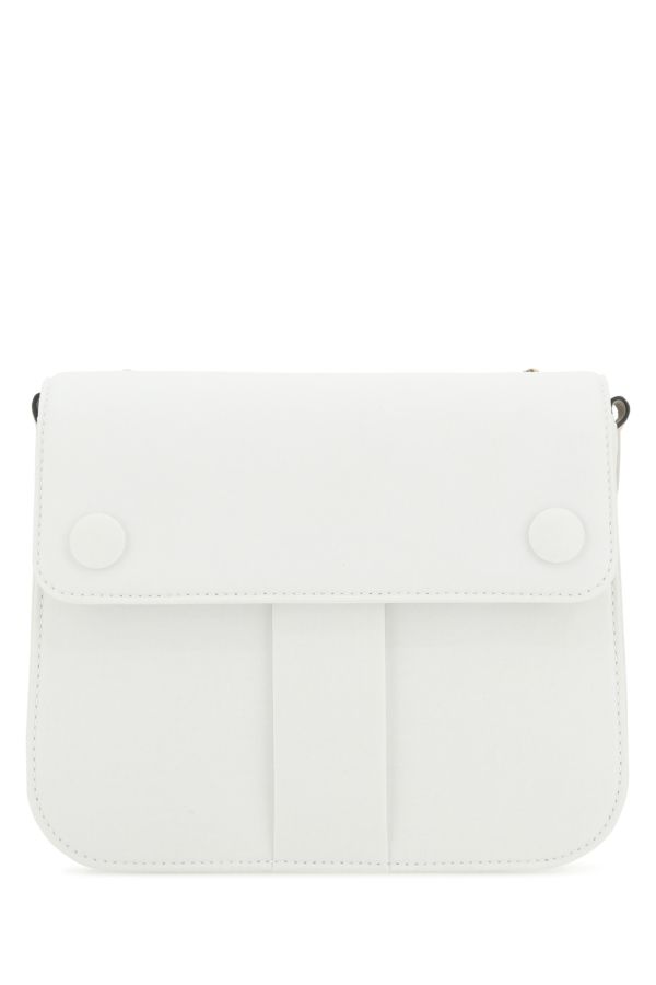 MAISON MARGIELA | Two-tone leather and cotton New Lock Square handbag