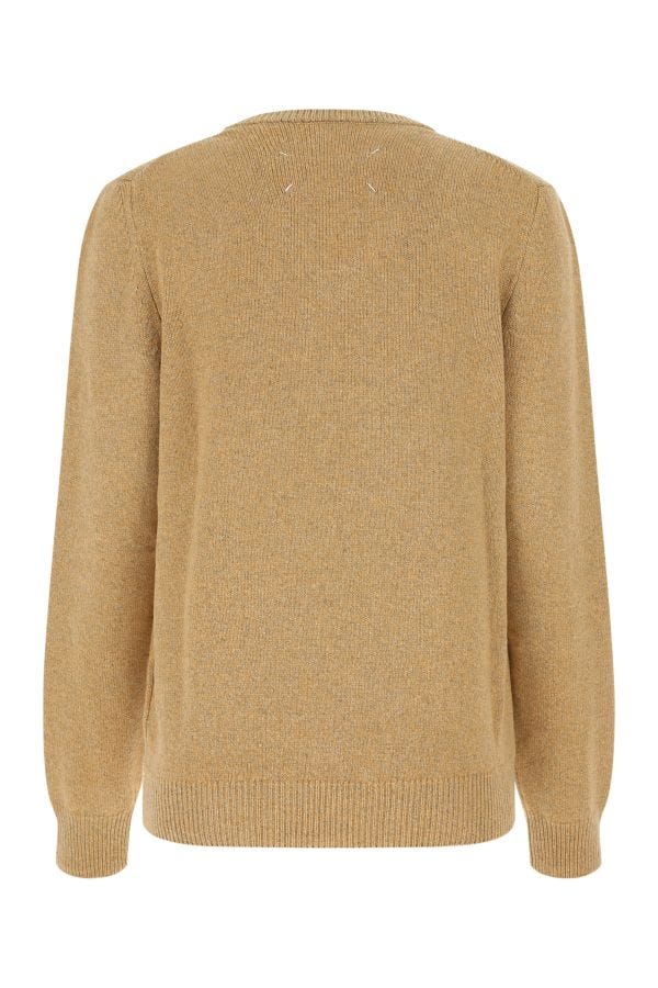 MAISON MARGIELA | Melange mustard wool blend oversize sweater