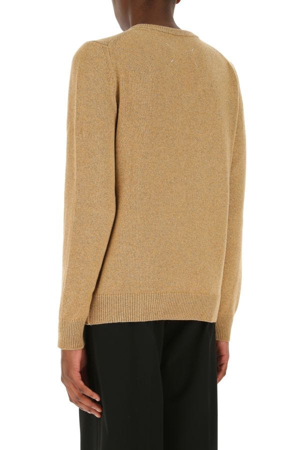 MAISON MARGIELA | Melange mustard wool blend oversize sweater