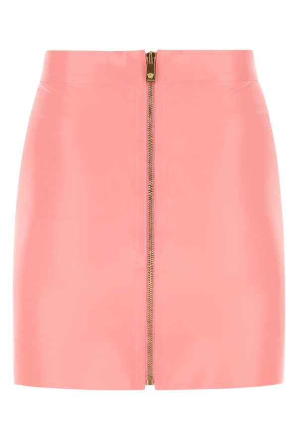 VERSACE | Pink latex mini skirt