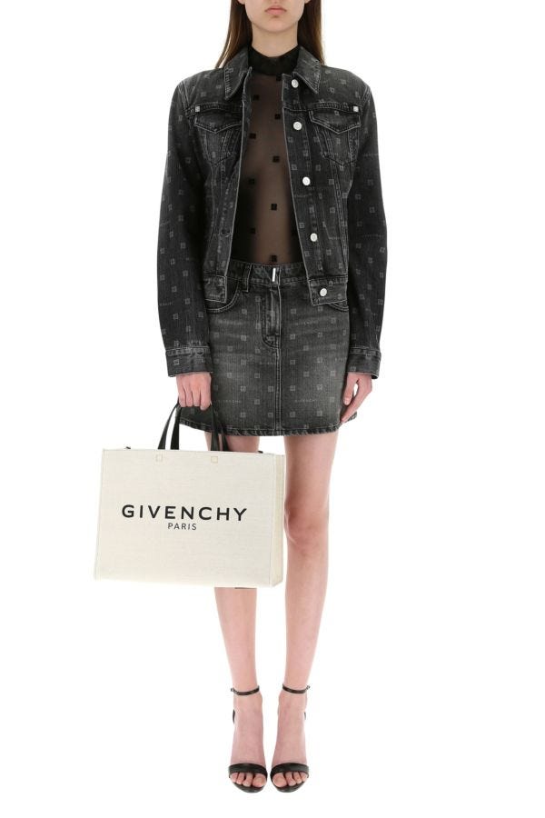 GIVENCHY | Ivory canvas medium G shopping bag