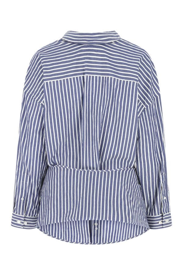 BALENCIAGA | Embroidered poplin oversize Knotted shirt
