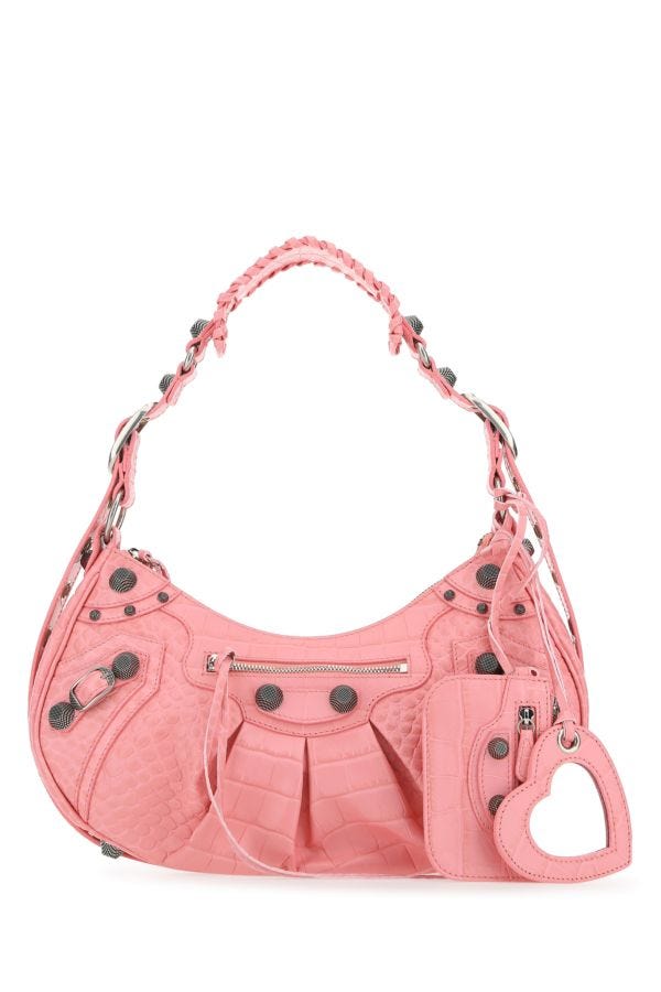 BALENCIAGA | Pink leather Le Cagole S shoulder bag