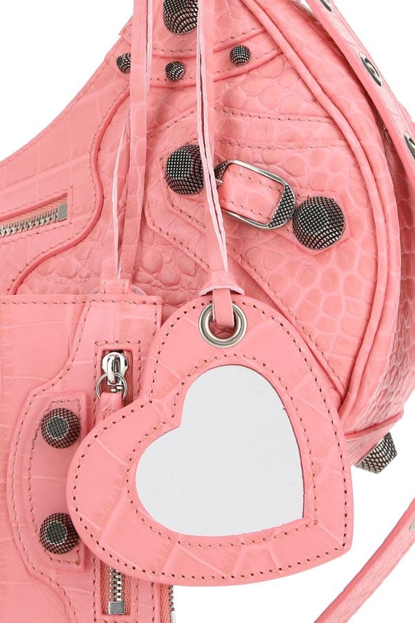 BALENCIAGA | Pink leather Le Cagole S shoulder bag