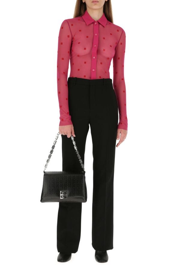 GIVENCHY | Embroidered mesh shirt