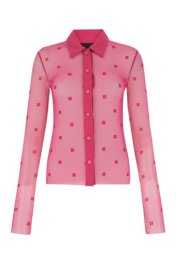 GIVENCHY | Embroidered mesh shirt