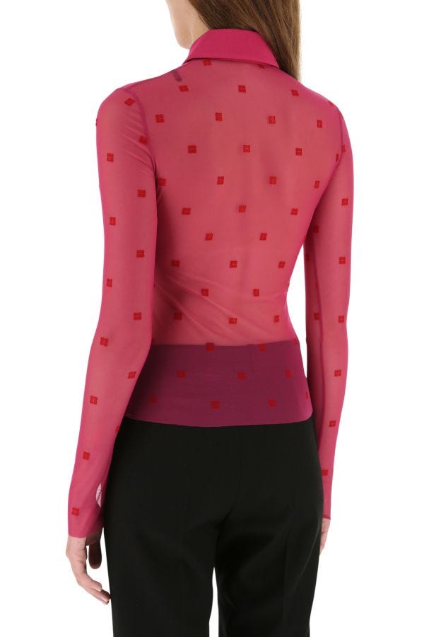 GIVENCHY | Embroidered mesh shirt