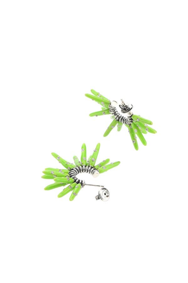 BOTTEGA VENETA | Acid green 925 silver Cone earrings