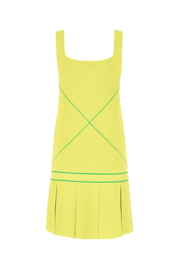 BOTTEGA VENETA | Acid green viscose blend dress