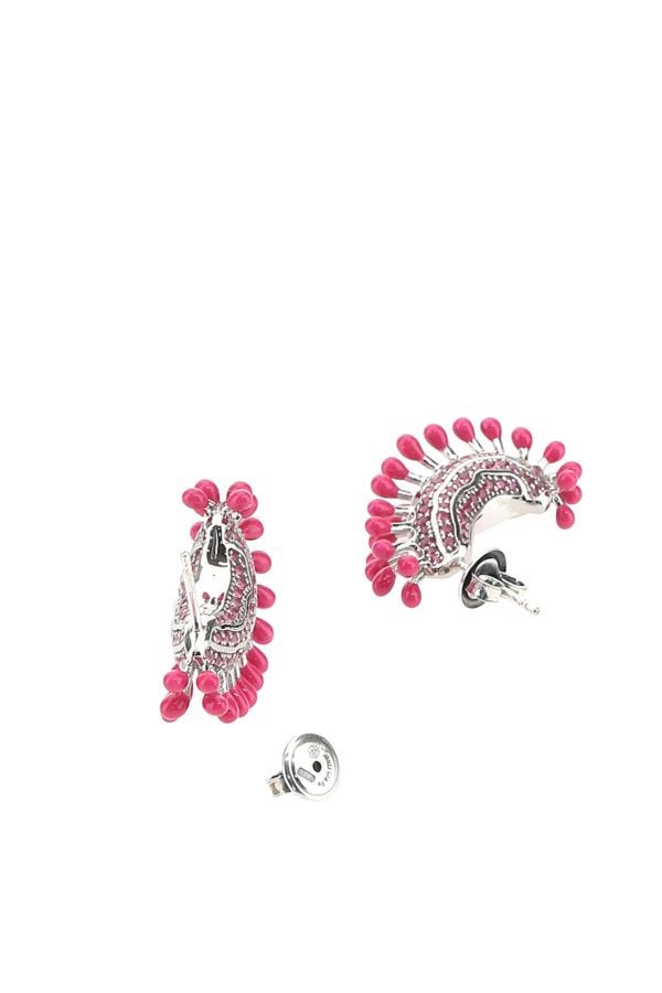 BOTTEGA VENETA | Fuchsia 925 silver earrings