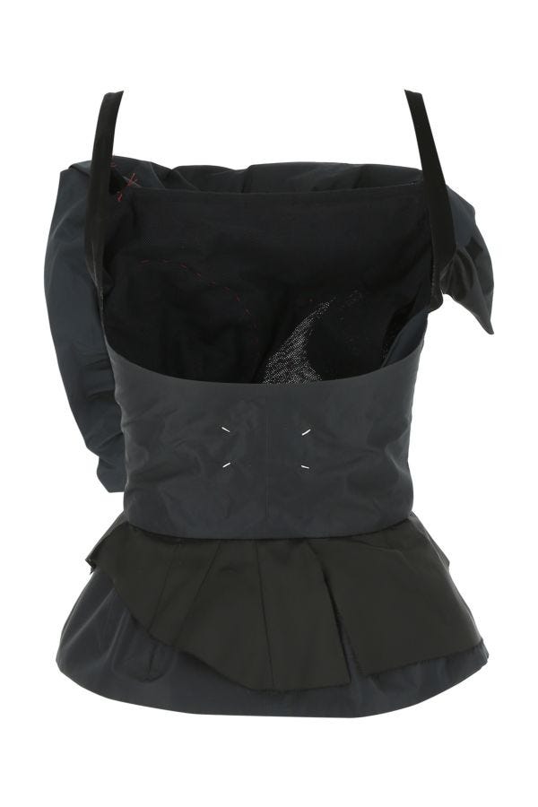 MAISON MARGIELA | Black polyester and mesh top