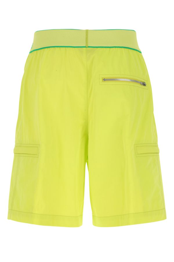 BOTTEGA VENETA | Acid green nylon bermuda shorts