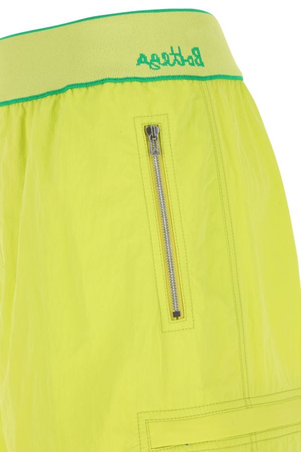 BOTTEGA VENETA | Acid green nylon bermuda shorts