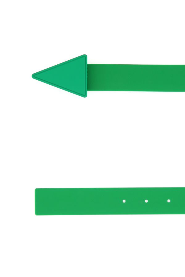 BOTTEGA VENETA | Grass green rubber Triangle belt