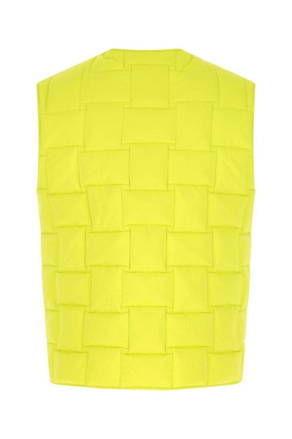 BOTTEGA VENETA | Fluo yellow nylon padded vest