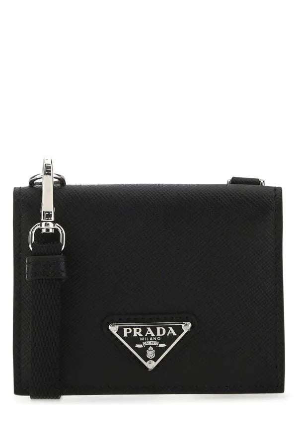 PRADA | ブラックレザーカードホルダー