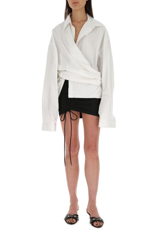 BALENCIAGA | Black stretch nylon skirt