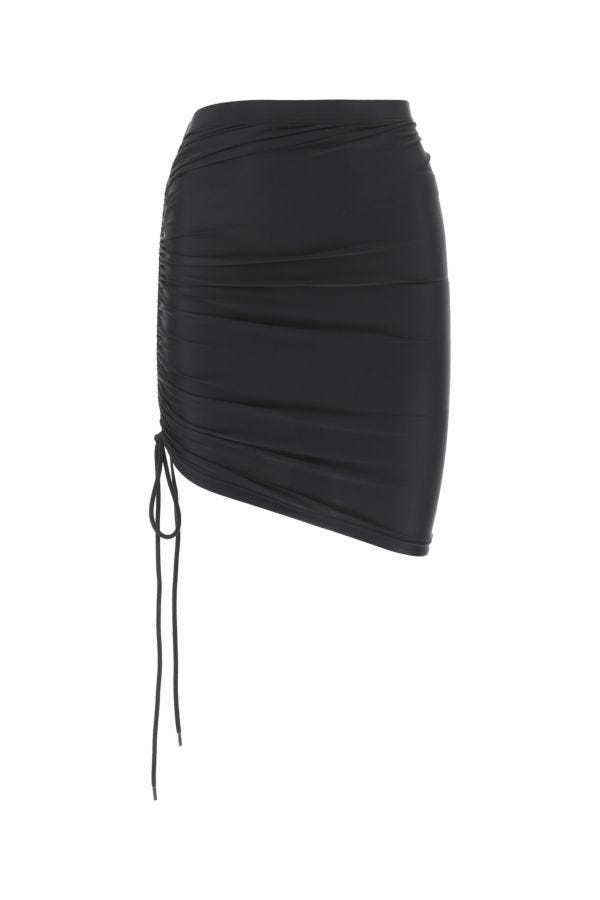 BALENCIAGA | Black stretch nylon skirt