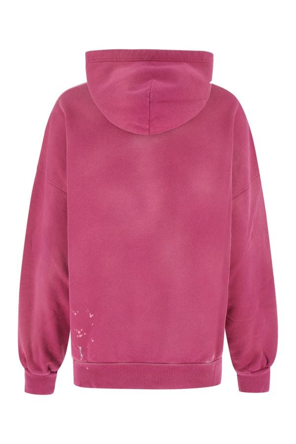 BALENCIAGA | Dark pink cotton oversize sweatshirt