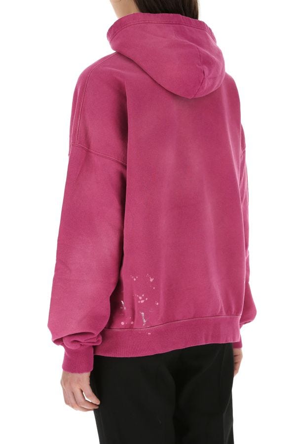BALENCIAGA | Dark pink cotton oversize sweatshirt