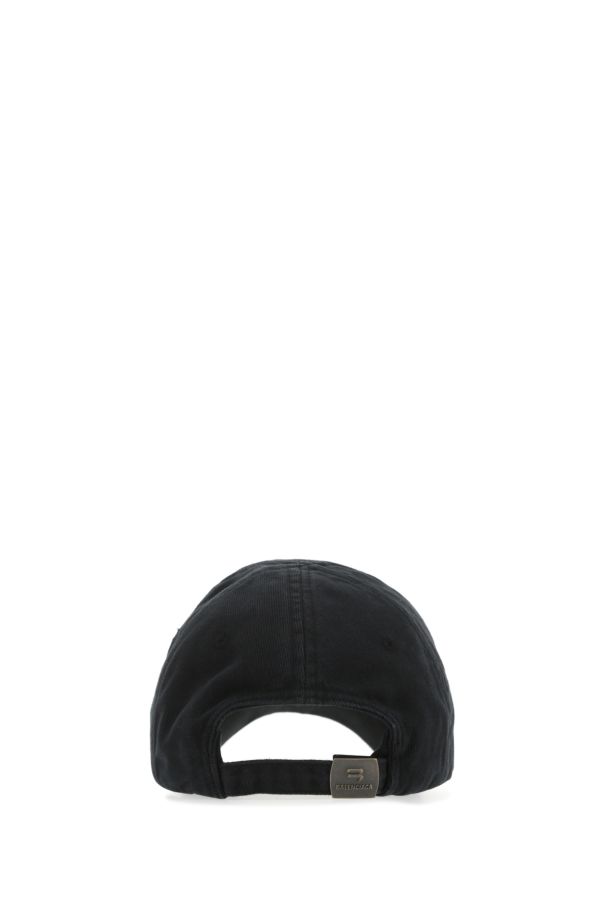 BALENCIAGA | Black denim baseball cap