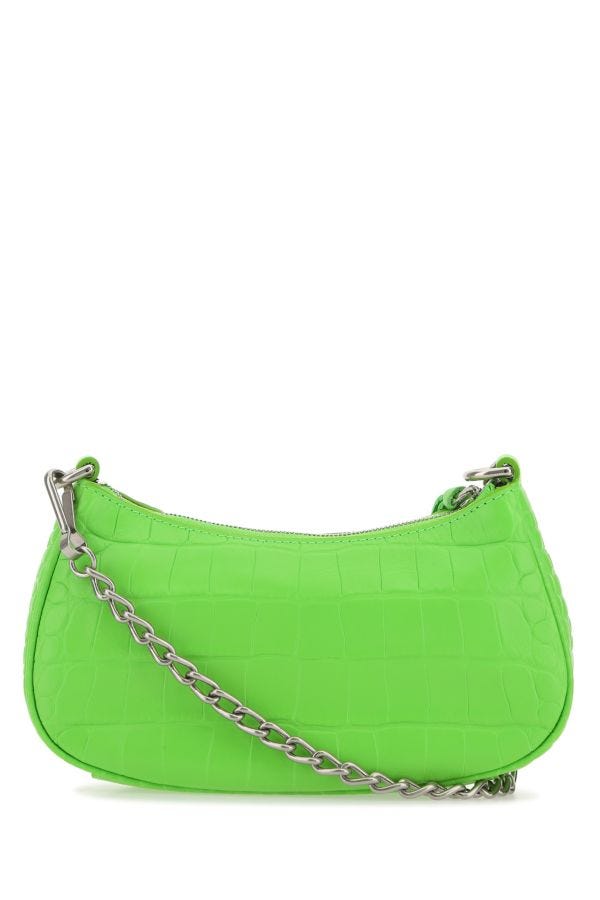 BALENCIAGA | Fluo green leather Le Cagole mini handbag