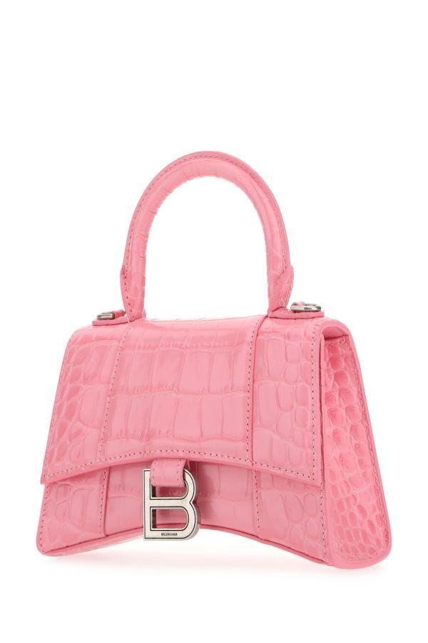 BALENCIAGA | Pink leather XS Hourglass handbag