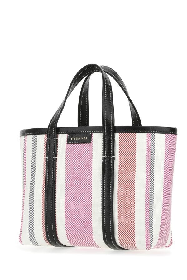 BALENCIAGA | Multicolor raffia Barbes handbag
