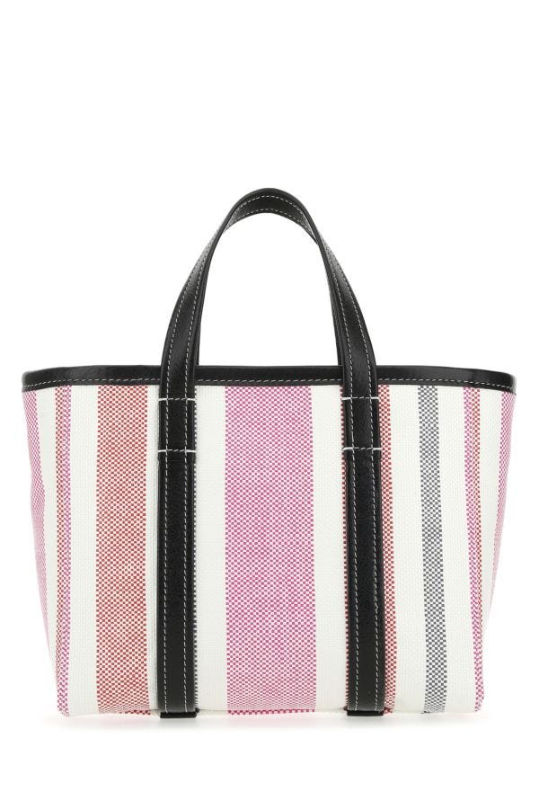 BALENCIAGA | Multicolor raffia Barbes handbag