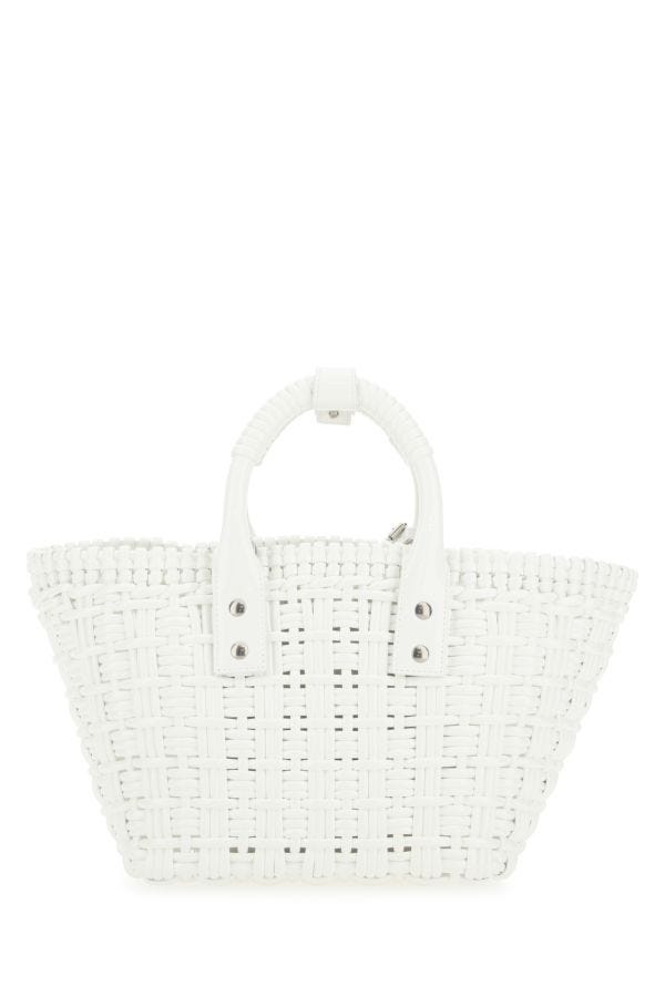 BALENCIAGA | White synthetic leather Bistro XS handbag