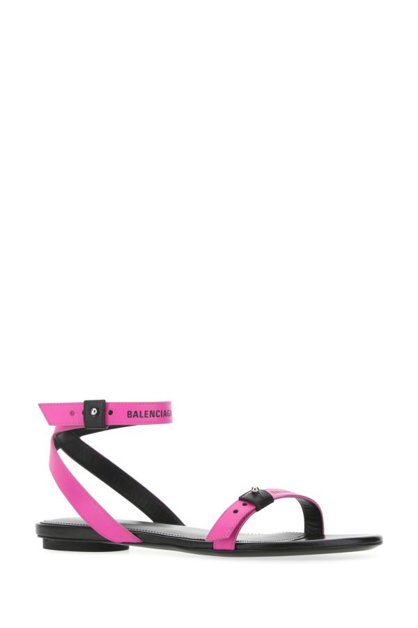 BALENCIAGA | Fuchsia leather sandals