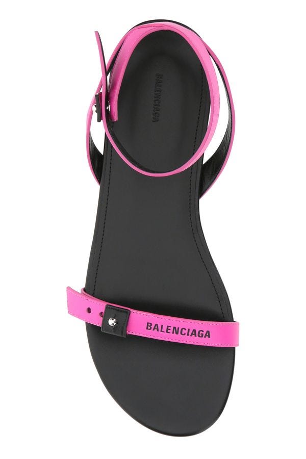 BALENCIAGA | Fuchsia leather sandals
