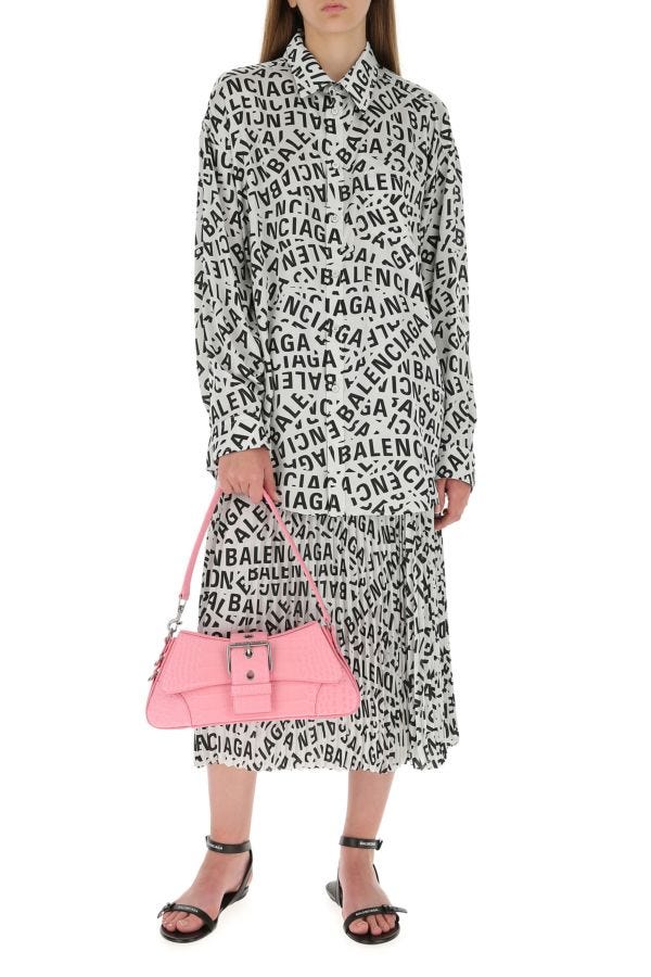 BALENCIAGA | Pink leather Lindsay M shoulder bag
