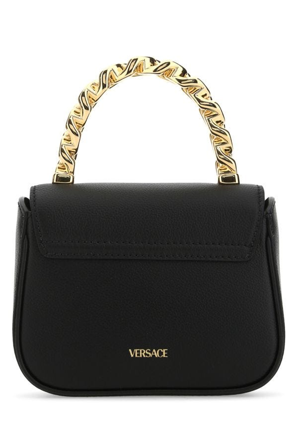 VERSACE | Black leather mini La Medusa handbag