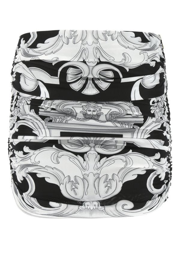 VERSACE | Printed viscose mini skirt