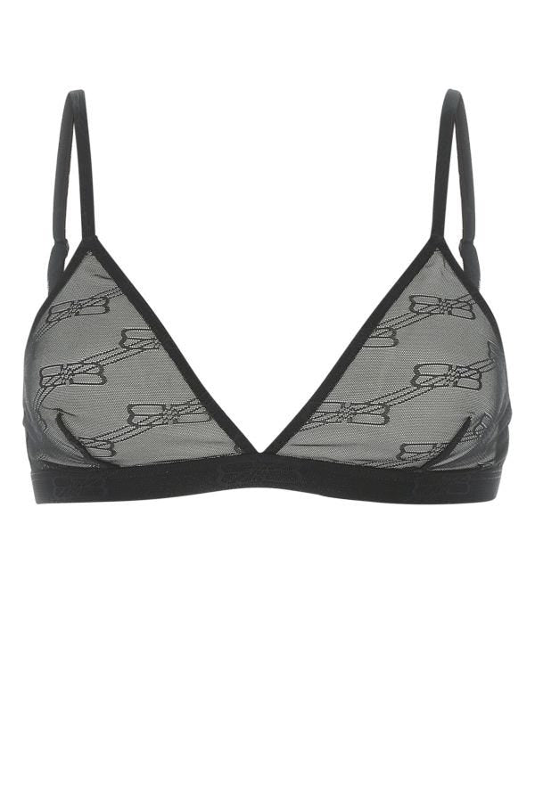 BALENCIAGA | Embroidered mesh bra