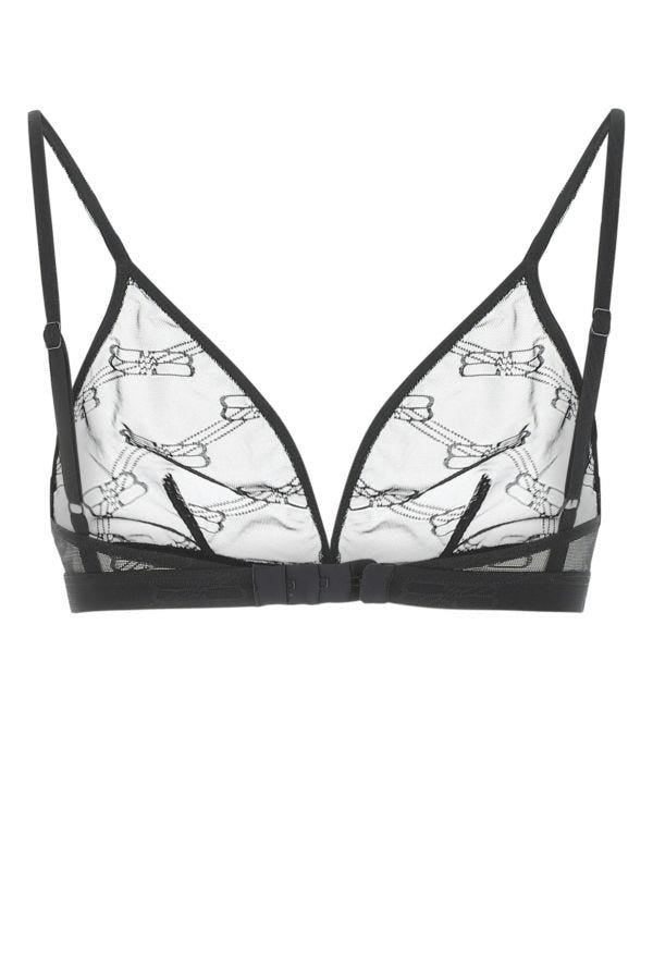 BALENCIAGA | Embroidered mesh bra
