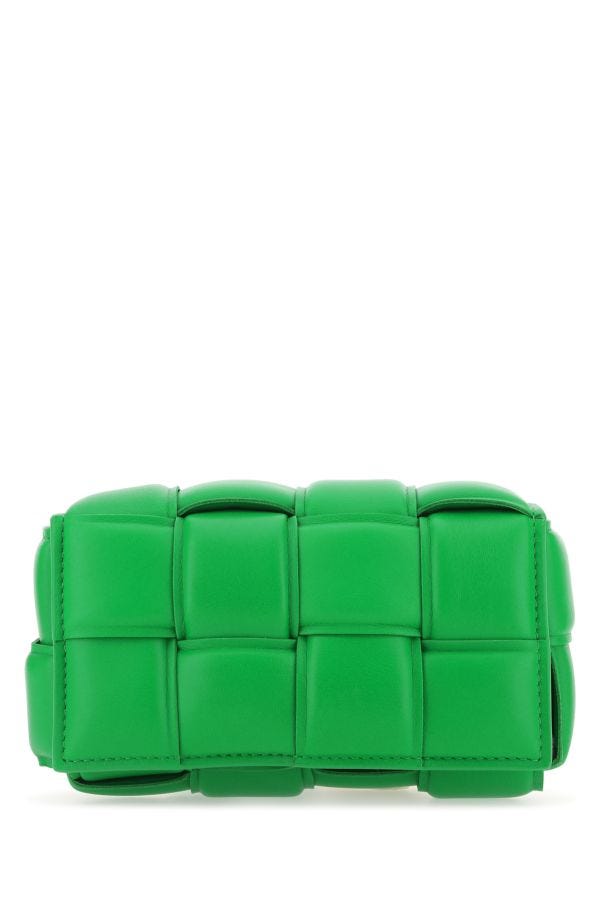 BOTTEGA VENETA | Grass green nappa leather Padded Cassette belt bag