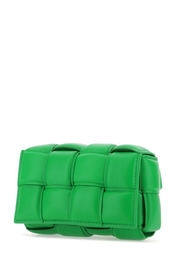 BOTTEGA VENETA | Grass green nappa leather Padded Cassette belt bag