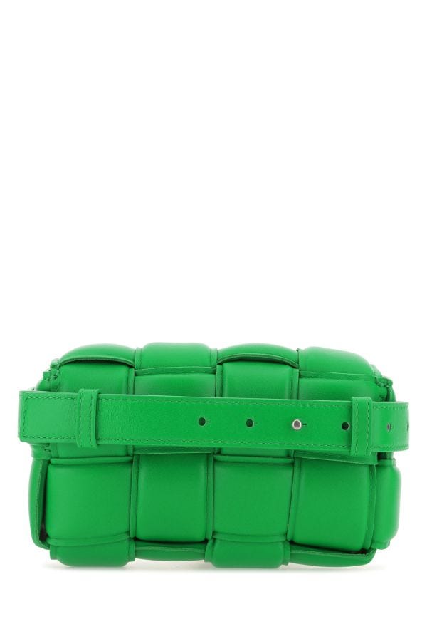 BOTTEGA VENETA | Grass green nappa leather Padded Cassette belt bag